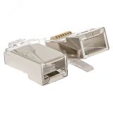 Коннектор RJ-45 TERACOM экранированный 8P8C Cat.5E универсальный (упак.20шт) TRC-PLUG-5EFTP-20 EKF