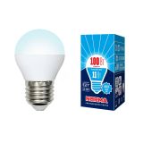 Лампа светодиодная LED-G45-11W/NW/E27/FR/NR Форма шар, матовая. Серия Norma. Белый свет (4000K). Картон. ТМ Volpe UL-00003834 Uniel