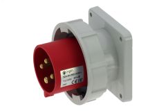 Вилка встраиваемая 32A/400V/3P+E/IP67, фланец 86x86 00-00032425 INPIN