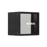 Шкаф настенный телекоммуникационный LIME 12U 550х450х635мм, 2 профиля 19, дверь стеклянная, боковые стенки несъемные, разобранный, черный RAL 9005 УТ000140559 NTSS