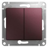GLOSSA выключатель 2-клавишный сх.5 баклажановый GSL001151 Systeme Electric