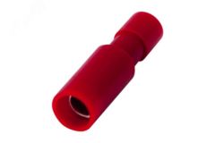 Разъем штекерный полностью изолир гнездо 4 мм 0.5-1.5 кв мм (РШПи-м 1.5-4 РшИмп 1,25-5-4) красный, REXANT 08-0261 REXANT