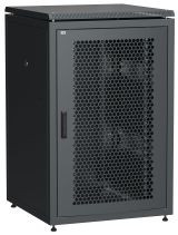 Шкаф сетевой 19' LINEA N 18U 800х800мм перфорированная передняя дверь задняя металлическая черный LN05-18U88-PM ITK