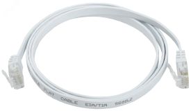 Патч-корд плоский категории 6 UTP 2м белый PC08-C06U-2M-FL ITK
