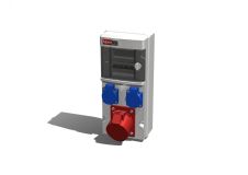 Устройство распределительное настенное пластик IP44 32A корпус 138х330х110 серый 00-00011985 AlpenBox
