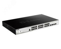 Коммутатор управляемый L2 PoE 28 портов, 24хPoE 10/100/1000 Мб/с, 4хSFP, 370 Вт 139841 D-Link