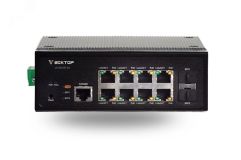 Коммутатор управляемый L2 PoE+ 10 портов, 8хPoE 10/100/1000 Мб/с, 2хSFP, 180 Вт VI1000-8P-2G Вектор Технологии