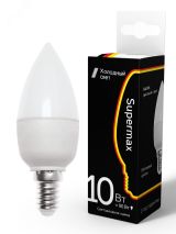 Лампа светодиодная LED 10Вт свеча 220В Е14 6400К холодный 800 лм Sup_LED10wCNE1464 Космос