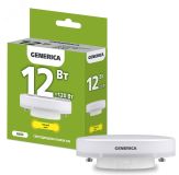 Лампа светодиодная T80 таблетка 12Вт 230В 3000К GX53 GENERICA LL-T80-12-230-30-GX53-G IEK