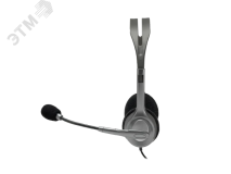 Гарнитура проводная, накладная H110, mini-jack 3.5мм, черный 7000004313 Logitech