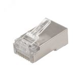 Разъем сетевой LAN на кабель. штекер 8Р8С (Rj-45) под обжим в экране (10шт), 06-0082-A10 REXANT