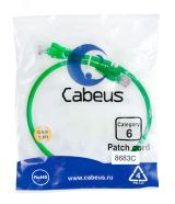 Патч-корд U/UTP, категория 6, 2xRJ45/8p8c, неэкранированный, зеленый, PVC, 0.5м 8683c Cabeus