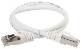 Патч-корд категория 5е FTP 1 метр PVC белый PC08-C5EF-1M ITK