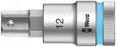 Головка торцевая со вставкой под внутренний шестигранник 8740 C Hex-Plus HF Zyklop DR 1/2 с фиксацией крепежа 12 x 60 мм WE-003826 Wera