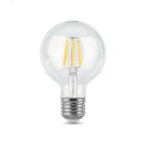 Лампа светодиодная филаментная LED 6 Вт 630 лм 2700К AC185-265В E27 шар G95 теплая  Black Filament Gauss 105802106 GAUSS