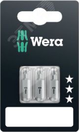 Бита 867/1 Z TORX SB вязкая твердость хвостовик 1/4 C 6.3 TX 10 x 25 мм 2 шт с держателем-еврослот WE-073313 Wera