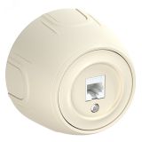 Розетка компьютерная 1xRJ45 кат.5e  Rotondo, цвет бежевый 7700887 OneKeyElectro