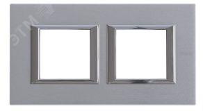 Axolute Рамка 2х2 поста 71мм горизонтальная хром HA4802M2HCR Legrand