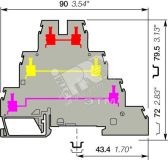 Клемма тройная D4/6T3 4мм.кв 1SNA299683R0100 TE Connectivity (Entrelec,Tyco)