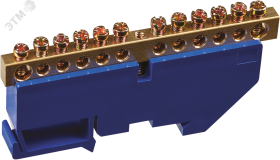 Шина нулевая на DIN-изол NBB-M69-12D/B 17291 Navigator Group