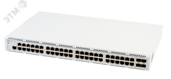 Коммутатор управляемый L2 48 портов 10/100/1000 Мб/с, 4хSFP, SFP+, 220В AC 1000673676 ELTEX