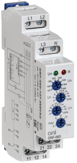 Реле фаз ORF-06D 3ф. 2 конт. 127-265В AC с контр нейтр. ORF-06D-127-265VAC ONI