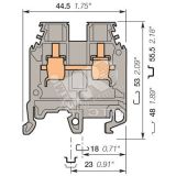 Клемма винтовая M6/8N 6 мм.кв синяя 1SNA125118R1300 TE Connectivity (Entrelec,Tyco)
