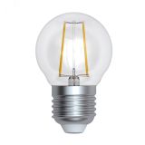 Лампа светодиодная диммируемая Форма шар LED-G45-9W/3000K/E27/CL/DIM GLA01TR прозрачная  Air Теплый (3000K) Картон UL-00005193 Uniel