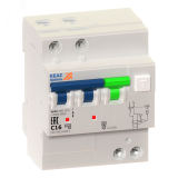 Выключатель автоматический дифференциального тока АВДТ с защитой от сверхтоков 2П 16А 30мА AC OptiDin VD63-22C16-A-УХЛ4 103453 КЭАЗ