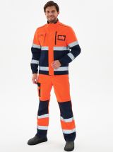Костюм сигнальный ProfLine Specialist-2 (тк.Смесовая,240) п/к, оранжевый/т.синий, р. 44-46/158-164 87490467003 Факел