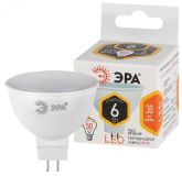 Лампа светодиодная LED MR16-6W-827-GU5.3 (диод, софит, 6Вт, тепл, GU5.3), (10/100/4000) Б0020542 ЭРА