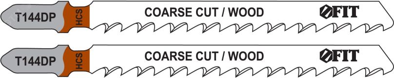 Полотна по дереву, HCS, разведенные, шлифованные зубья 100/74/4 мм (T144DP), 2 шт 40939 FIT