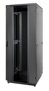 Шкаф Racknet S3000 42U 800 ? 800, передняя дверь стекло 1-ств., задняя дверь метал.2-ств., черный 60F-42-88-31BL Eurolan