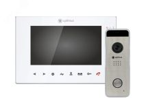 Комплект видеодомофона Optimus VMH-7.1 (w) + DSH-1080 (сереб.)_v.1 В0000015428 Optimus CCTV