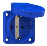 Розетка встраиваемая 16А/250V/2P+E/IP54 50x50 подкл. сзади синяя 00-00002583 PCE