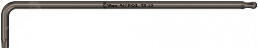 Ключ Г-образный 967 PKXL TORX удлиненный с шаром TX 20 x 137 мм WE-024465 Wera
