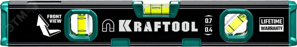 Компактный магнитный уровень с зеркальным глазком 300 мм, 34784 KRAFTOOL