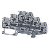 Клемма 3х-ярусная push-in 2,5 кв.мм без перемычки OptiClip CP3L-2,5-3L-I-серый 331867 КЭАЗ