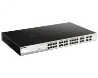 Коммутатор управляемый L3 28 портов 10/100/1000Base-T, 2х10GBase-T, 2хSFP+ 135541 D-Link