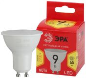 Лампа светодиодная ECO LED MR16-9W-827-GU10 (диод, софит, 9Вт, тепл, GU10) (10/100/4000) Б0044088 ЭРА