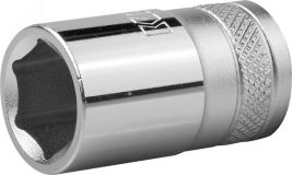 Головка торцевая ''INDUSTRIE QUALITAT'', Cr-V, FLANK, хромосатинированная, 1/2'', 14 мм 27805-14_z01 KRAFTOOL