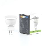 Лампа светодиодная LED 3вт 230в G5.3 MR11 белый 25552 FERON