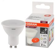 Лампа светодиодная LED 5 Вт GU10 3000К 400Лм спот 220 В (замена 35Вт) OSRAM 4058075581333 LEDVANCE