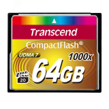 Карта памяти 64GB CompactFlash 1000, MLC, 160 МБ/с 1000501856 Transcend