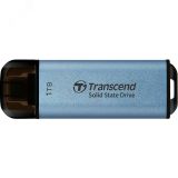 Накопитель твердотелый SSD 1TB ESD300, USB 3.2 Gen 2, USB Type-C, небесно-голубой 1000720892 Transcend