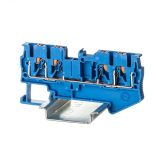 Клемма проходная , зажим push-in, 4 точки подключения, 2.5 кв.мм, синяя VPR-2.5-QUATTRO-BU DKC