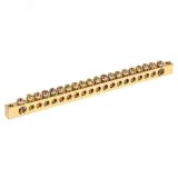 Шина PEN ''земля-ноль'' 6х9 мм 20х2 (20 группхкрепеж по краям), REXANT 11-2370 REXANT