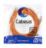 Патч-корд U/UTP, категория 5е, 2xRJ45/8p8c, неэкранированный, оранжевый, PVC, 5м 7690c Cabeus