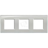 LivingLight Рамка прямоугольная 3 поста Серое небо LNA4802M3KG BTicino