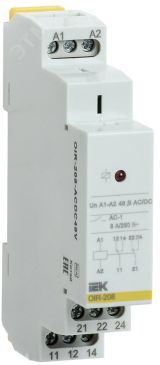 Реле промежуточное OIR 2 конт (8А). 48 В AC/DC OIR-208-ACDC48V ONI